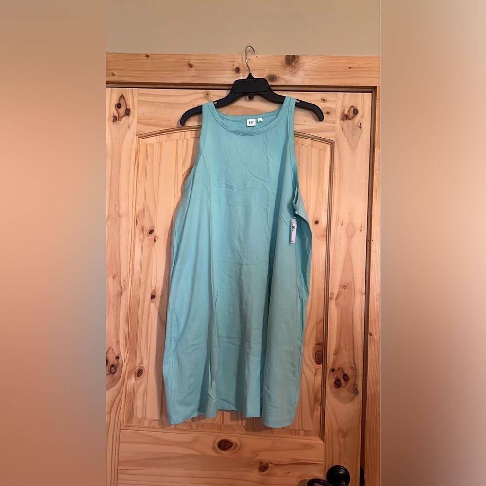 NWT GAP Aqua Sleeveless Tank Dress XL